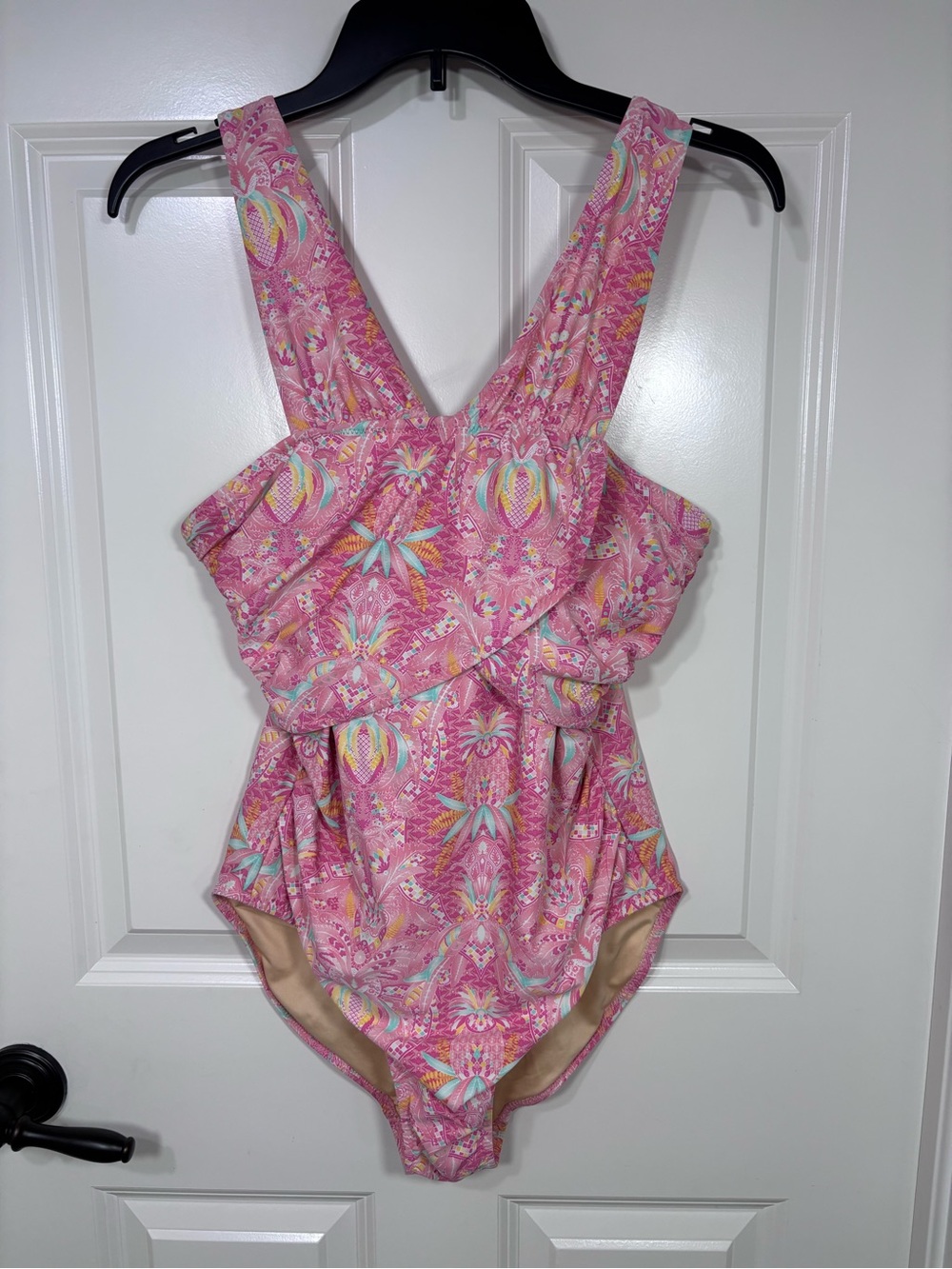 Cabana Life x Talbots Pineapple Print One Piece Swimsuit Women’s M